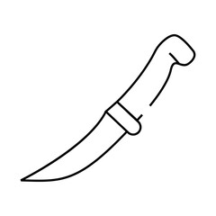 Obraz premium knife butcher line icon vector. knife butcher sign. isolated contour symbol black illustration