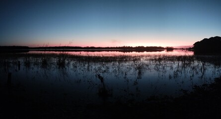 Late afternoon on the banks of a reservoir in northern Brazil