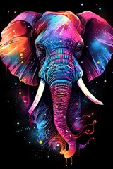 Obraz premium Colorful Elephant Illustration