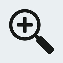 Zoom, Zoom In icon stock illustration