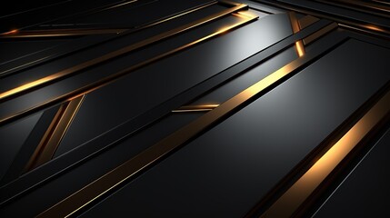 Obraz premium Abstract black and gold geometric background.