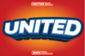 3D united text effect