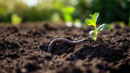 Rich, fertile soil with earthworms, showing the importance of healthy soil for agriculture