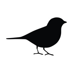 Obraz premium Bird icon, silhouette black vector clip art illustration