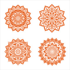 Set of Traditional Mandala Stencil Templates: A Classic Collection Featuring Mandala Designs with Traditional Elements Like Lotus Petals for Creative and Artistic Projects