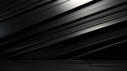 Obraz premium Abstract black geometric background with diagonal lines.