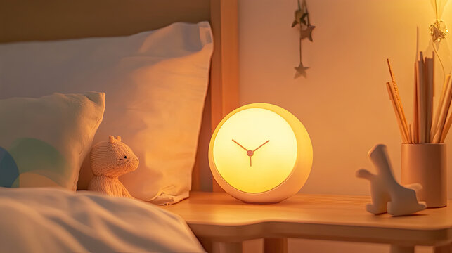 beside alarm glow clock 