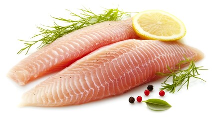 Fresh Fish Fillet with Lemon and Dill