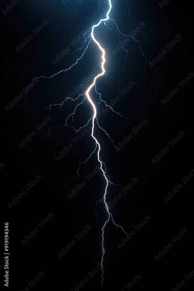 Poster a single lightning bolt illuminates the dark sky with its powerful flash