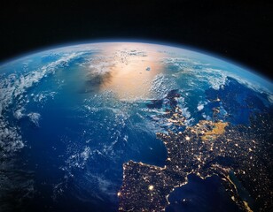 The Earth from space showing all they beauty. Extremely detailed image