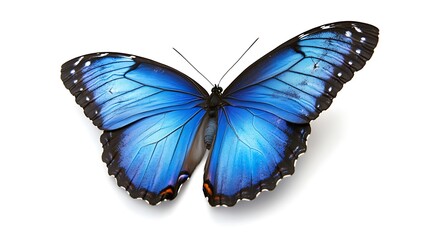Fototapeta premium Blue Morpho Butterfly in Flight