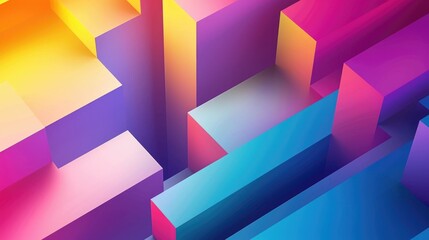 Naklejka premium Colorful abstract background featuring geometric shapes and patterns of squares and rectangles