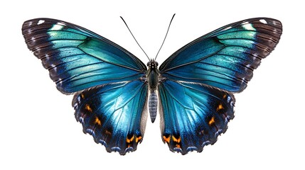 Blue Morpho Butterfly with Open Wings