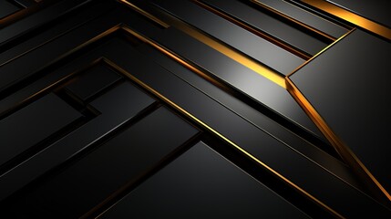 Obraz premium Abstract black and gold geometric pattern.