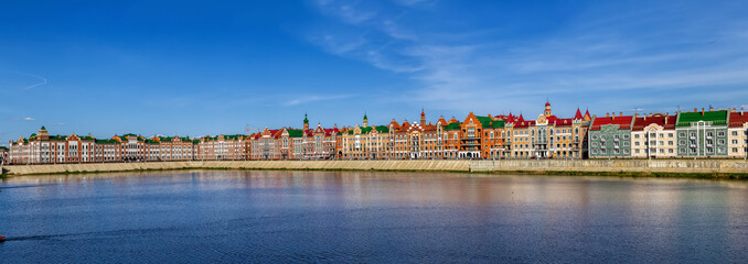 Obraz premium Embankment of the Malaya Kokshaga river, Yoshkar-Ola, Russia