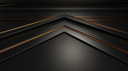 Obraz premium Abstract black and gold geometric shapes.