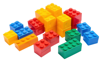 PNG Plastic building blocks toy white background construction.