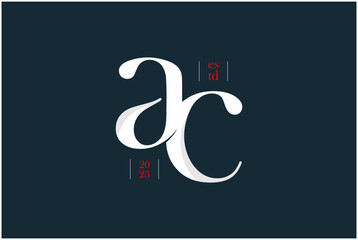 Initial AC  Logo Design Vector