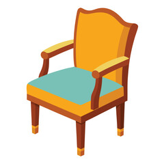 armchair isolated on white background