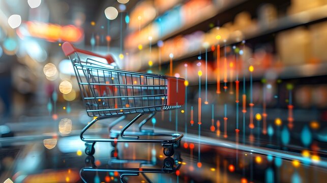 Global e-commerce marketplace with detailed seller analytics, close-up of performance charts and international sales data