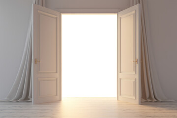 PNG open door mockup, transparent design