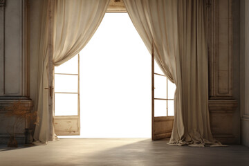 PNG open door mockup, transparent design