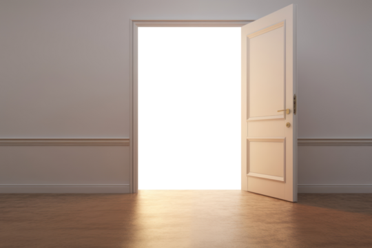 PNG Open door mockup, transparent design