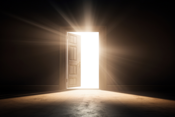 PNG Open door mockup, transparent design