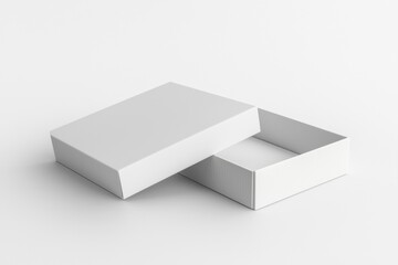 Fototapeta premium Paper Box Mockup A4 on isolated background created with Generative AI