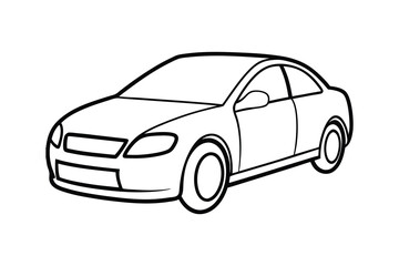 Obraz premium Car Line Art Illustration Background