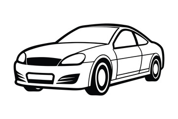 Obraz premium Car Line Art Illustration Background
