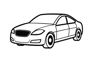Fototapeta premium Car Line Art Illustration Background