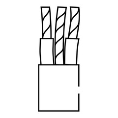 non metallic wire line icon vector. non metallic wire sign. isolated contour symbol black illustration