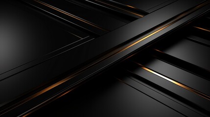 Abstract geometric background with black stripes and golden lines.