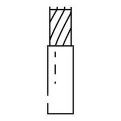 flame retardant low smoke halogen cable line icon vector. flame retardant low smoke halogen cable sign. isolated contour symbol black illustration