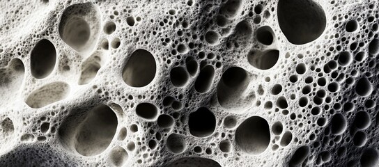 Microscopic View of Pumice Stone Surface