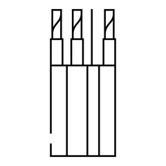 uf underground feeder cable line icon vector. uf underground feeder cable sign. isolated contour symbol black illustration