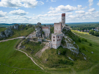 Gothic castle Olsztyn in the Kraków-Częstochowa Upland - a limestone castle © Marcin