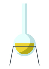 Science researching chemical lab element. Professional work of scientific research. Molecular engineering vector concept. Modern scientific or chemistry classroom interior design symbol