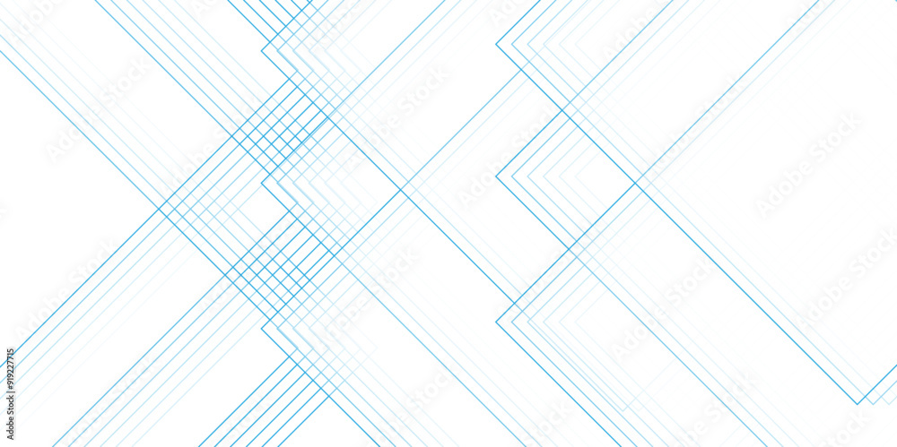 Aufkleber abstract blue and white blueprint background and technology bright lines. geometric squares with dig