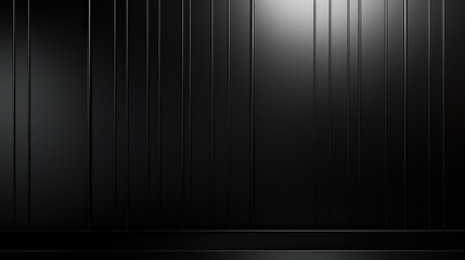 Black and White Vertical Panel Wall with Platform.