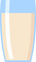 Glass milk icon. Flat style.