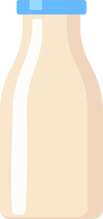 Milk bottle icon. Flat style.