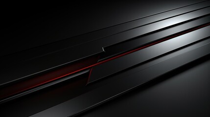 Abstract black and red geometric background with glossy texture.