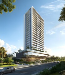 Modern High Rise Building Exterior Design