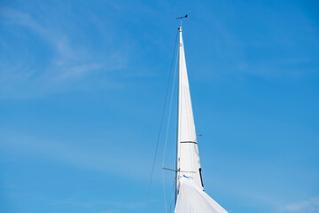 Sail of a sports yacht.