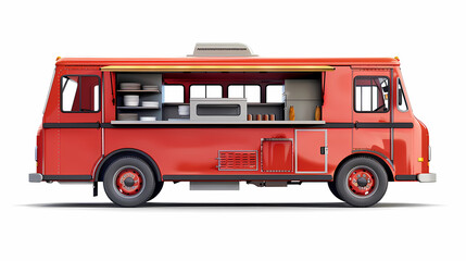 Food truck isolated on white background vector image