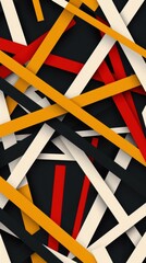 Vibrant arrangement of colored strips creates an energetic abstract design