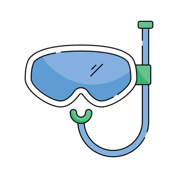 recommend clip art: Ocean adventure, underwater exploration, snorkeling mask vector design