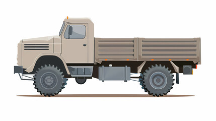 Obraz premium Ftat truck isolated on white background vector image